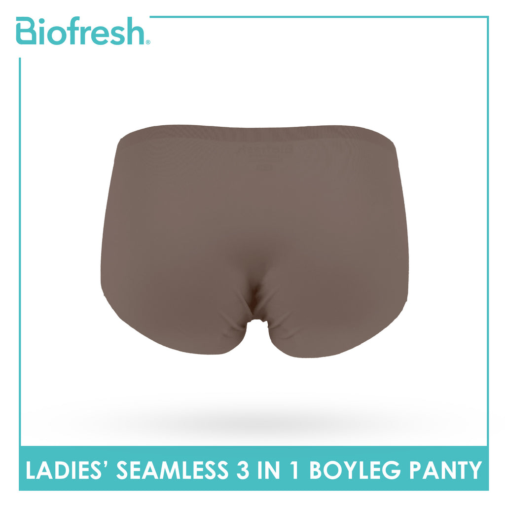 Biofresh Ladies' Antimicrobial Seamless Boyleg Panty 3 pieces in a pack ULPHG4401