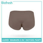 Biofresh Ladies' Antimicrobial Seamless Boyleg Panty 3 pieces in a pack ULPHG4401
