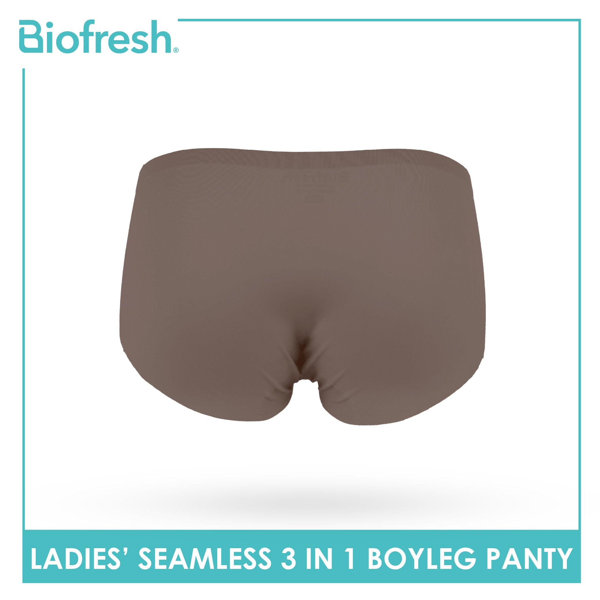 Biofresh Ladies' Antimicrobial Seamless Boyleg Panty 3 pieces in a pack ULPHG4401