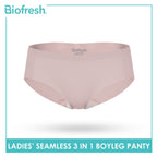 Biofresh Ladies' Antimicrobial Seamless Boyleg Panty 3 pieces in a pack ULPHG4401