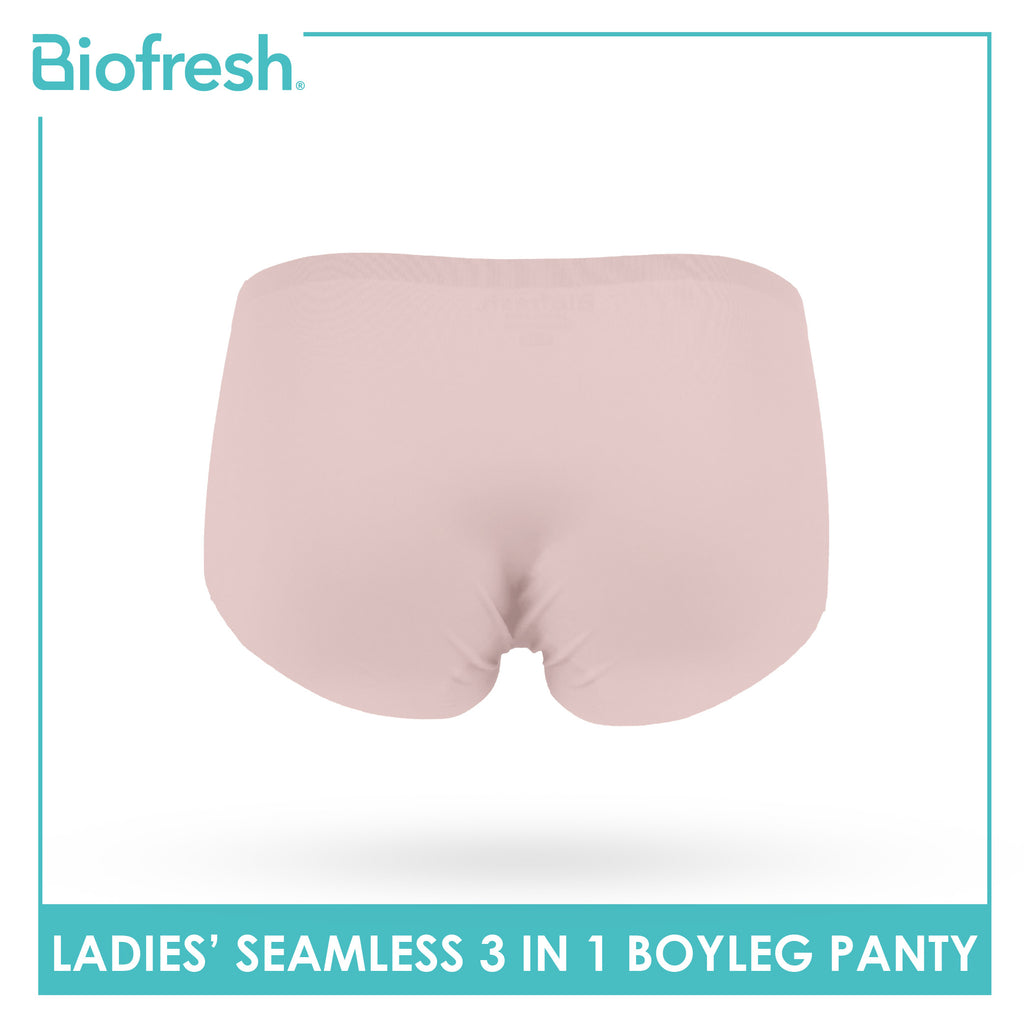 Biofresh Ladies' Antimicrobial Seamless Boyleg Panty 3 pieces in a pack ULPHG4401