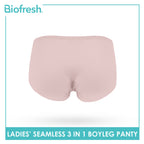 Biofresh Ladies' Antimicrobial Seamless Boyleg Panty 3 pieces in a pack ULPHG4401