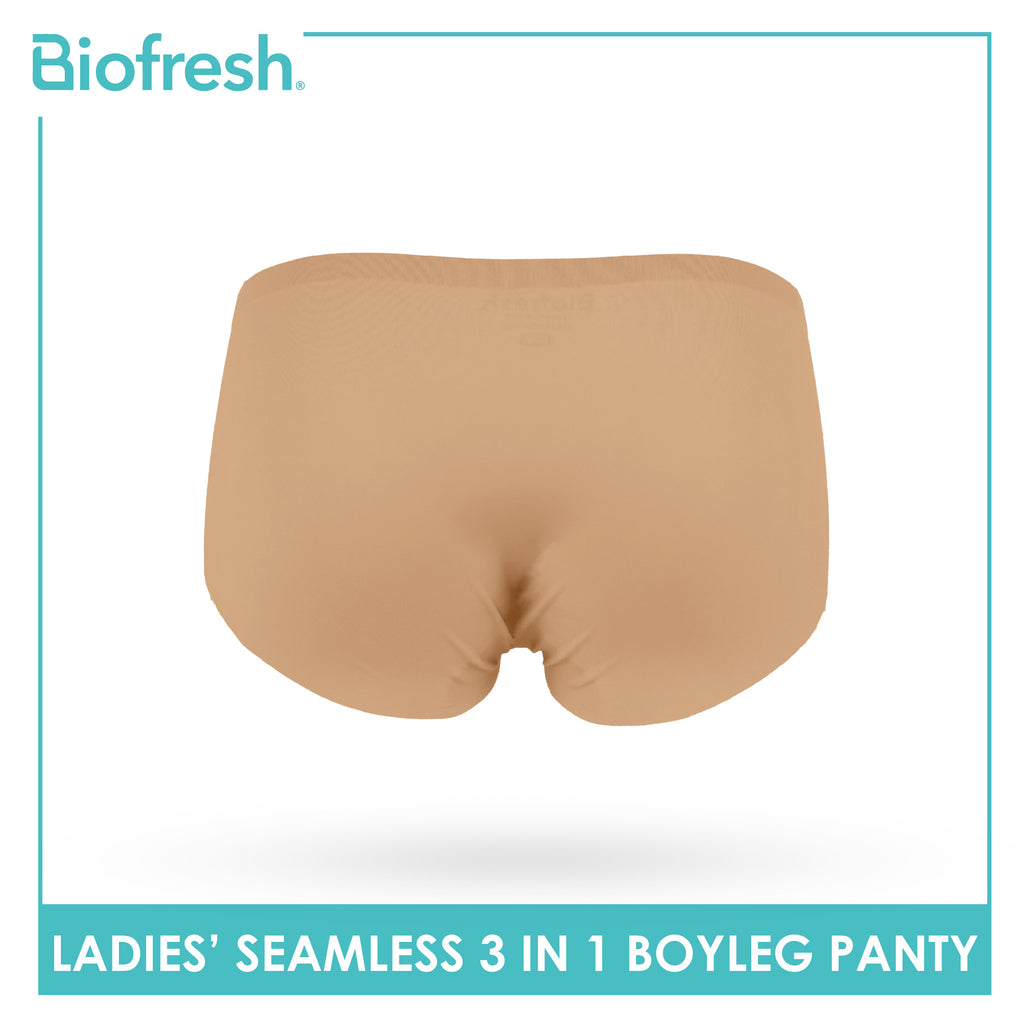 Biofresh Ladies' Antimicrobial Seamless Boyleg Panty 3 pieces in a pack ULPHG4401