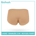 Biofresh Ladies' Antimicrobial Seamless Boyleg Panty 3 pieces in a pack ULPHG4401