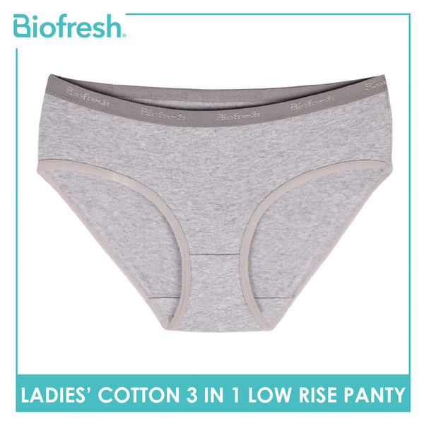 Biofresh Ladies' Antimicrobial Cotton Low Rise Panty 3 pieces in a pack ULPKG31