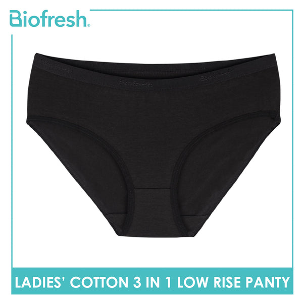Biofresh Ladies' Antimicrobial Cotton Low Rise Panty 3 pieces in a pack ULPKG31
