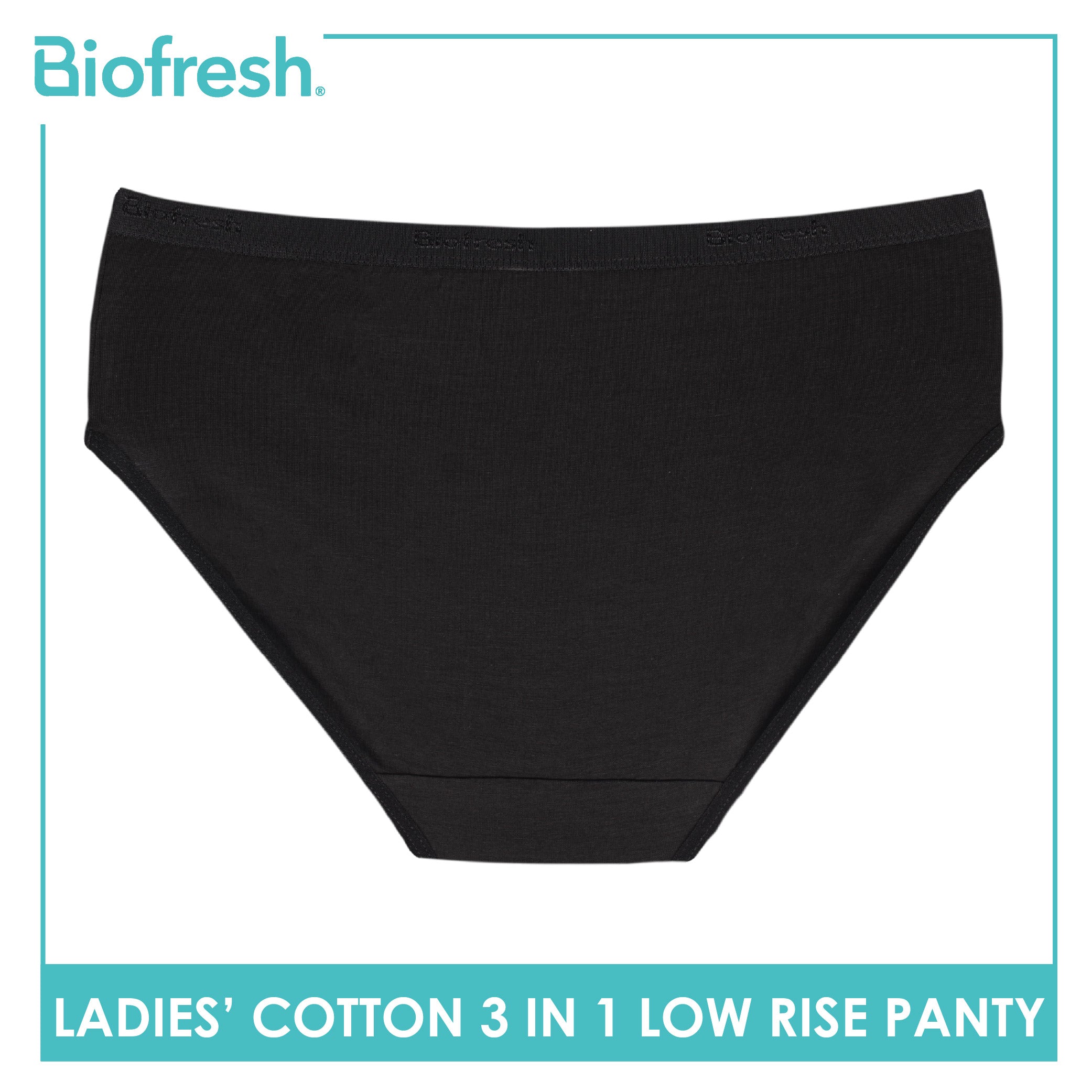 Biofresh Ladies' Antimicrobial Cotton Low Rise Panty 3 pieces in a pack ULPKG31