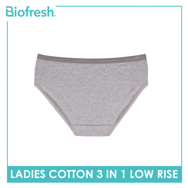 Biofresh Ladies' Antimicrobial Cotton Low Rise 3 pieces in a pack ULPKG31