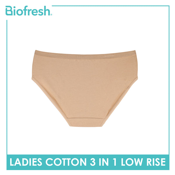 Biofresh Ladies' Antimicrobial Cotton Low Rise 3 pieces in a pack ULPKG31