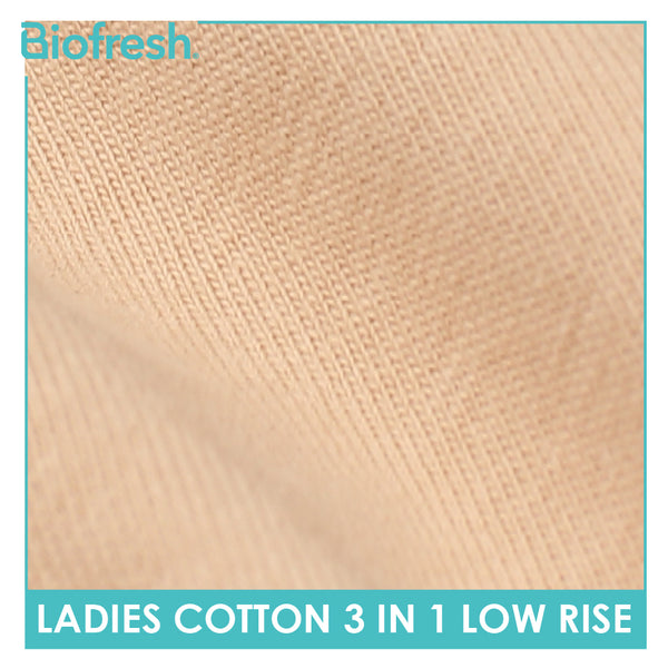 Biofresh Ladies' Antimicrobial Cotton Low Rise 3 pieces in a pack ULPKG31