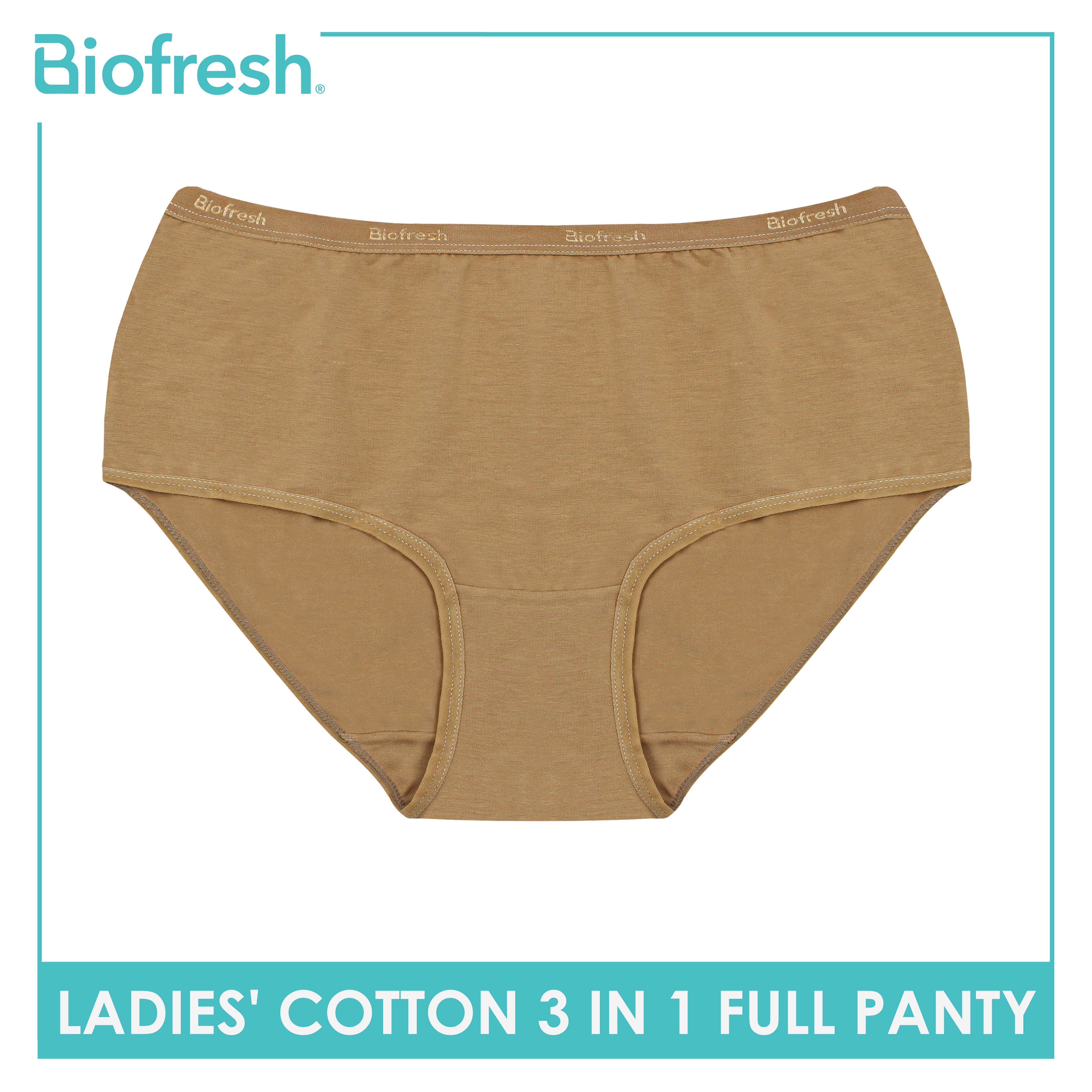 Biofresh Ladies' Antimicrobial Cotton Full Panty 3 pieces in a pack ULPRG3  – burlingtonph