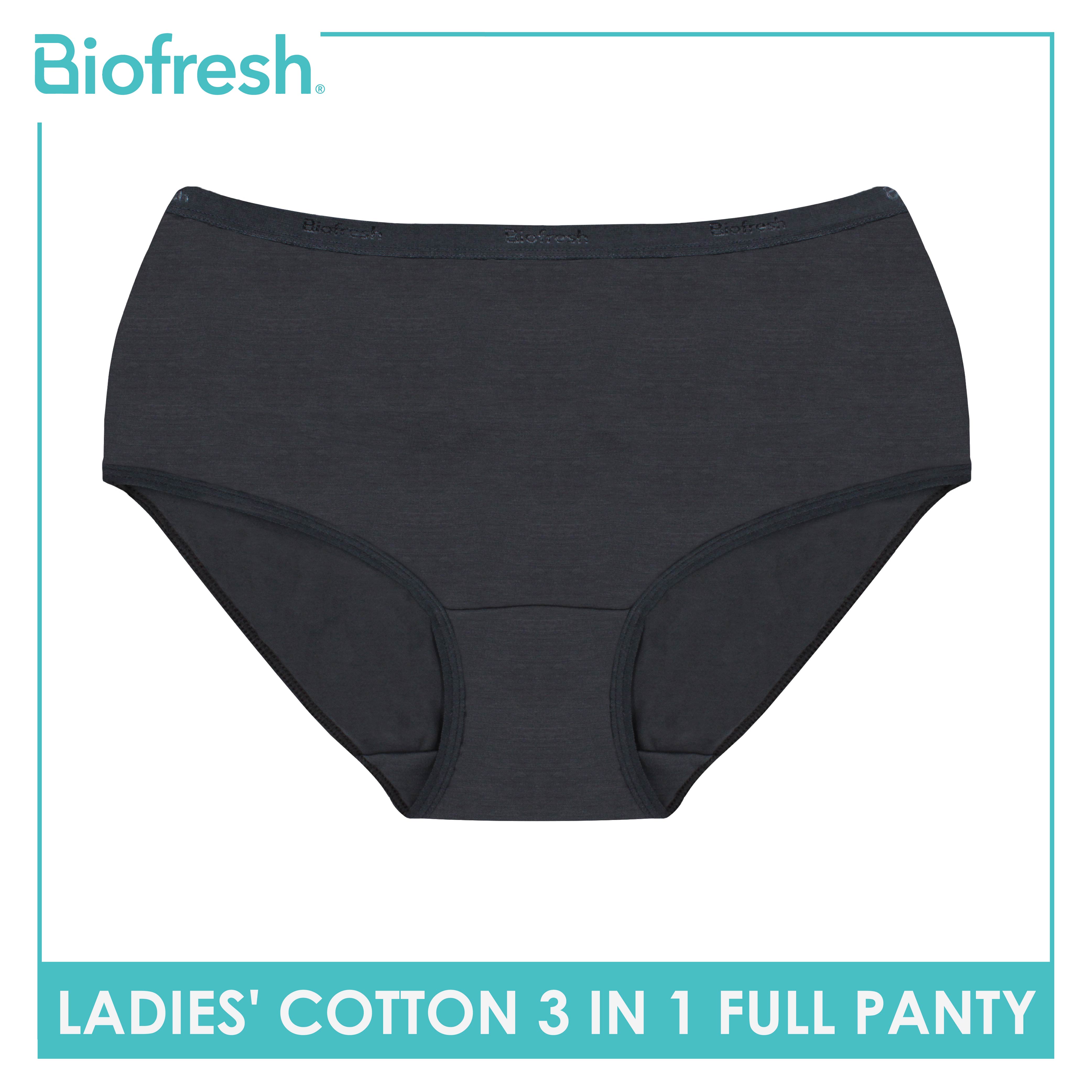 Biofresh Ladies' Antimicrobial Cotton Full Panty 3 pieces in a pack ULPRG5  – burlingtonph