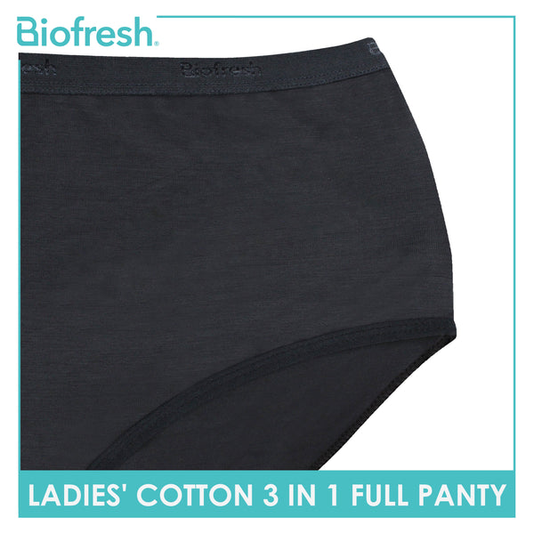 Biofresh Ladies' Antimicrobial Cotton Full Panty 3 pieces in a pack ULPRG5