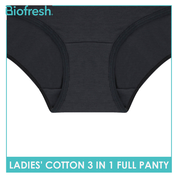 Biofresh Ladies' Antimicrobial Cotton Full Panty 3 pieces in a pack ULPRG5