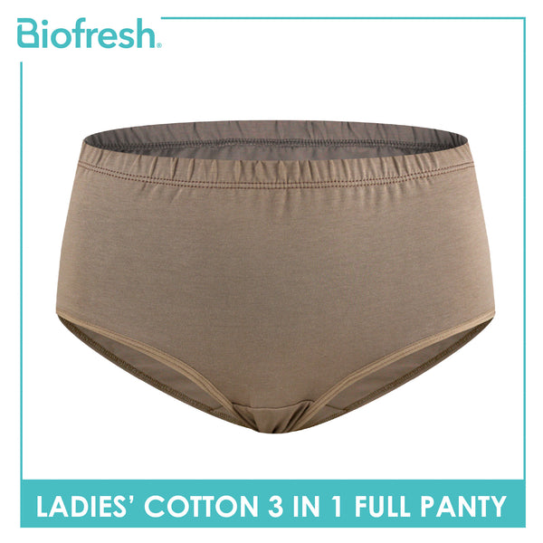 Biofresh Ladies' Antimicrobial Cotton Full Panty 3 pieces in a pack ULPRG6