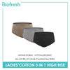 Biofresh Ladies' Antimicrobial Cotton High Rise 3 pieces in a pack ULPRG6