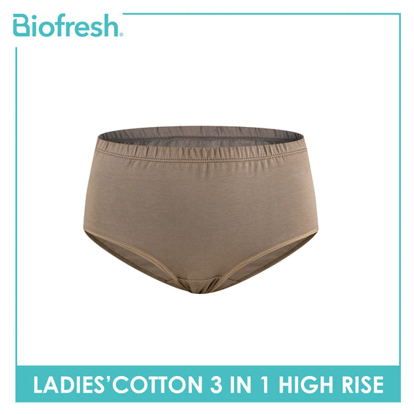 Biofresh Ladies' Antimicrobial Cotton High Rise 3 pieces in a pack ULPRG6