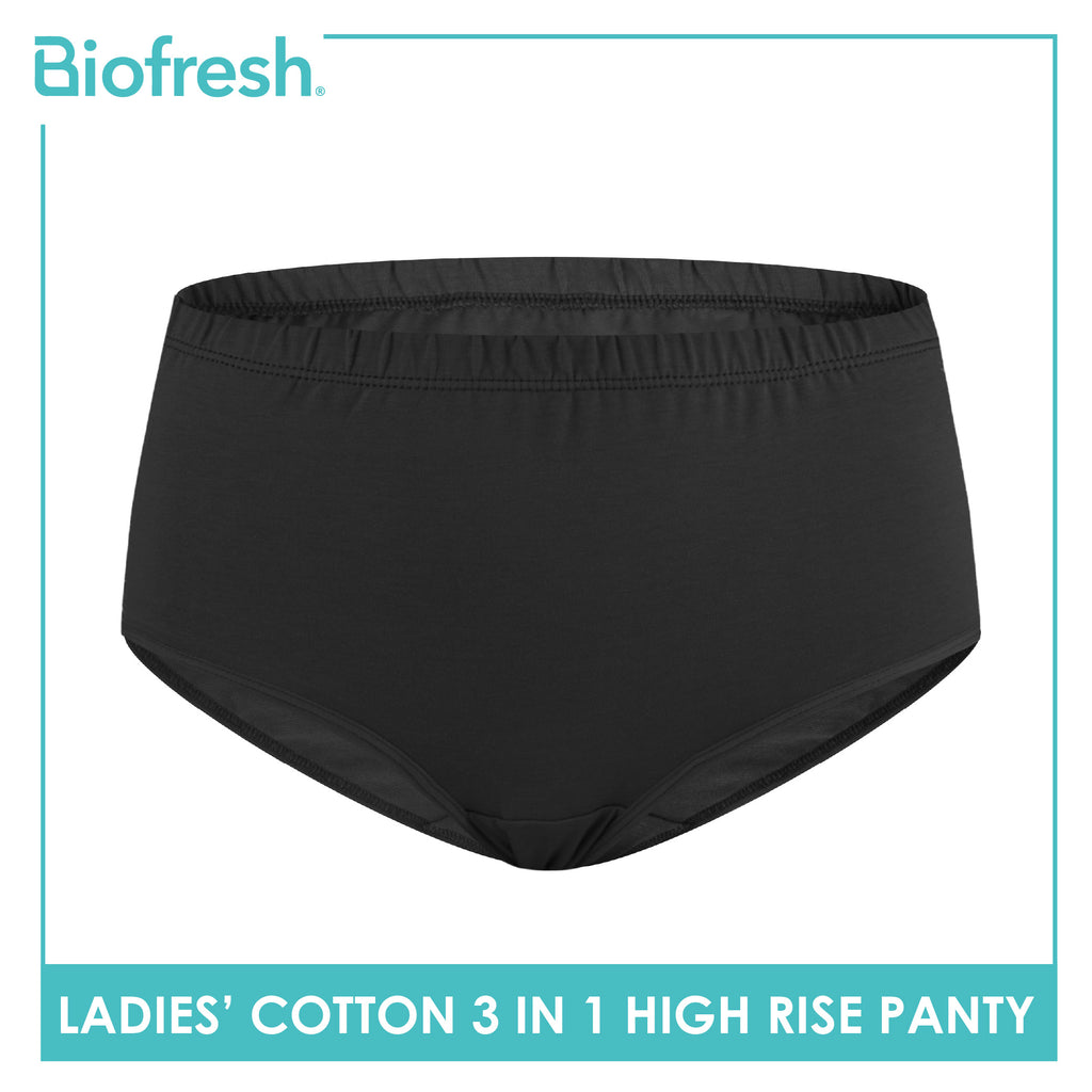 Biofresh Ladies' Antimicrobial Cotton High Rise Panty 3 pieces in a pack ULPRG6