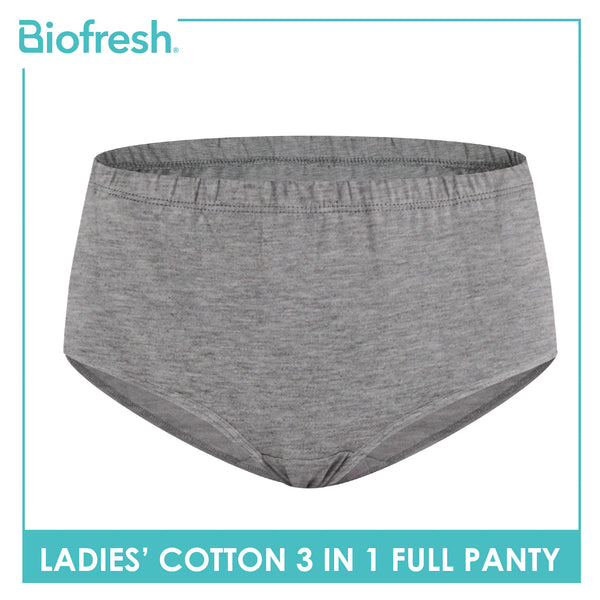 Biofresh Ladies' Antimicrobial Cotton Full Panty 3 pieces in a pack ULPRG6