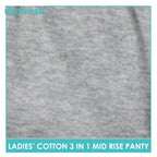 Biofresh Ladies' Antimicrobial Cotton Mid Rise Panty 3 pieces in a pack ULPSG1