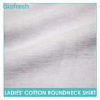 Biofresh Ladies' Antimicrobial Cotton Premium Slim Fit Roundneck Shirt 1 piece ULSR0401