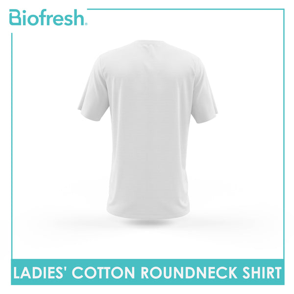 Biofresh Ladies' Antimicrobial Cotton Premium Slim Fit Roundneck Shirt 1 piece ULSR0401