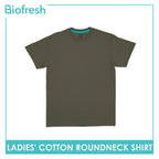Biofresh Ladies' Antimicrobial Cotton Premium Slim Fit Roundneck Shirt 1 piece ULSR2