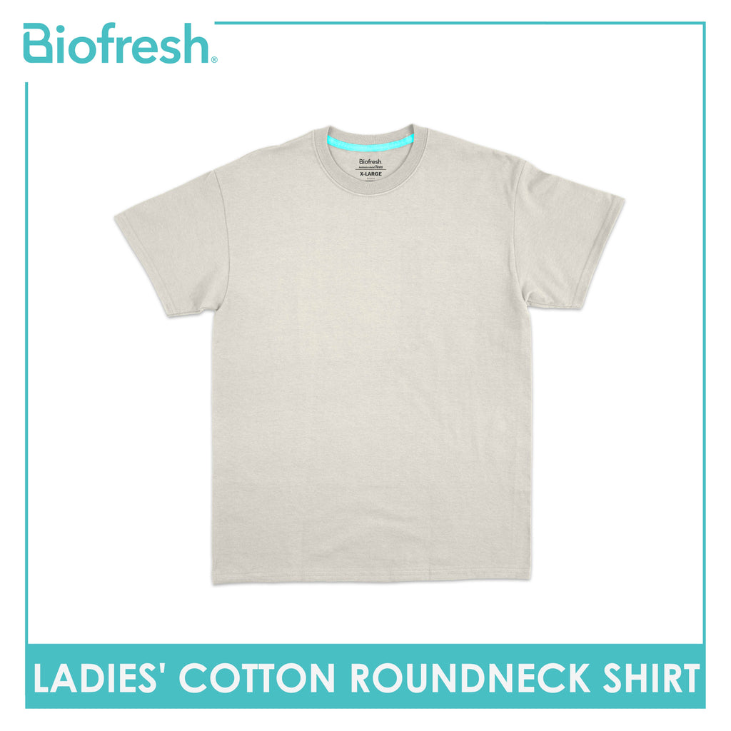 Biofresh Ladies' Antimicrobial Cotton Premium Slim Fit Roundneck Shirt 1 piece ULSR2