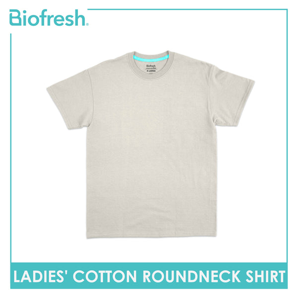 Biofresh Ladies' Antimicrobial Cotton Premium Slim Fit Roundneck Shirt 1 piece ULSR2
