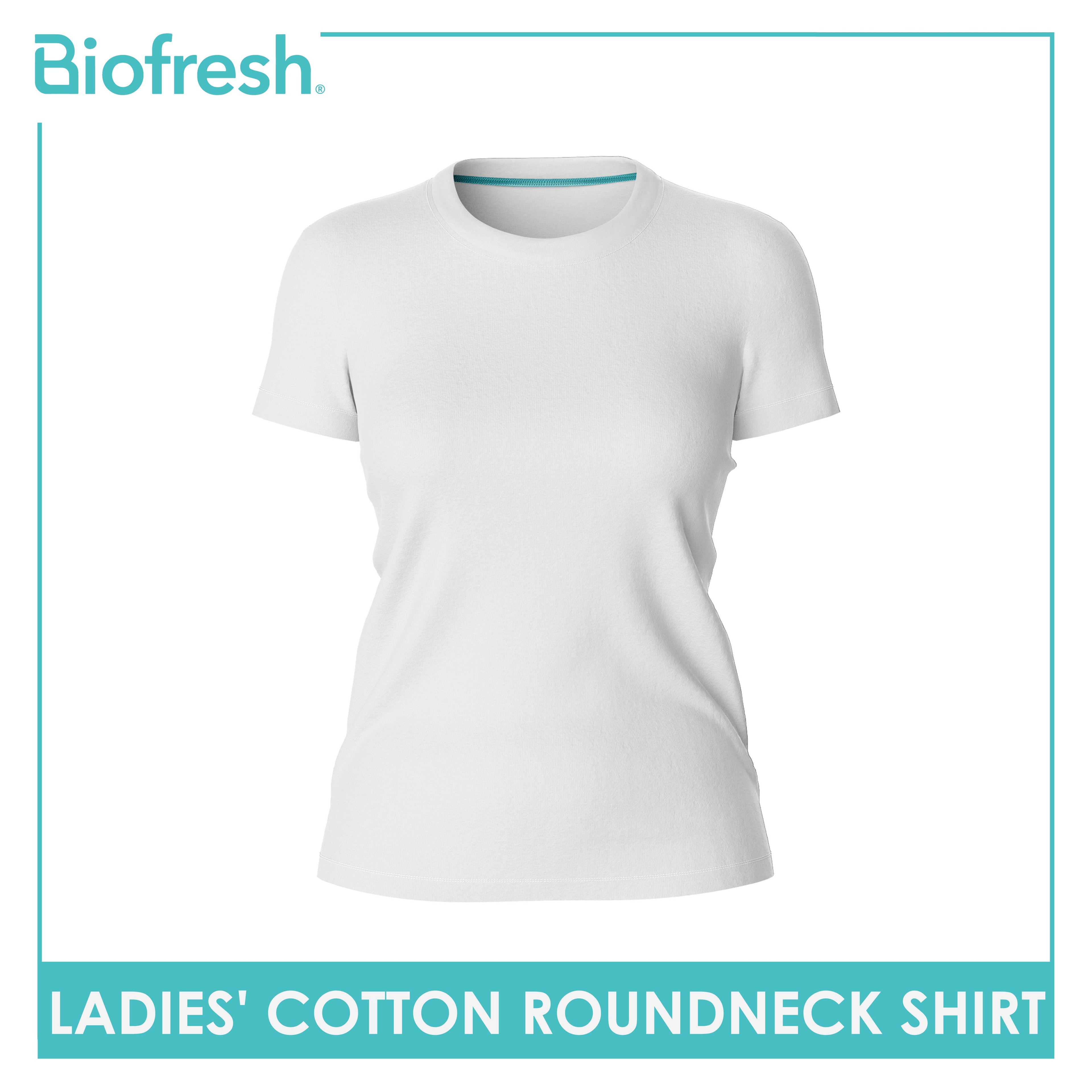 Biofresh Ladies' Antimicrobial Cotton Premium Slim Fit Roundneck Shirt 1 piece ULSR2
