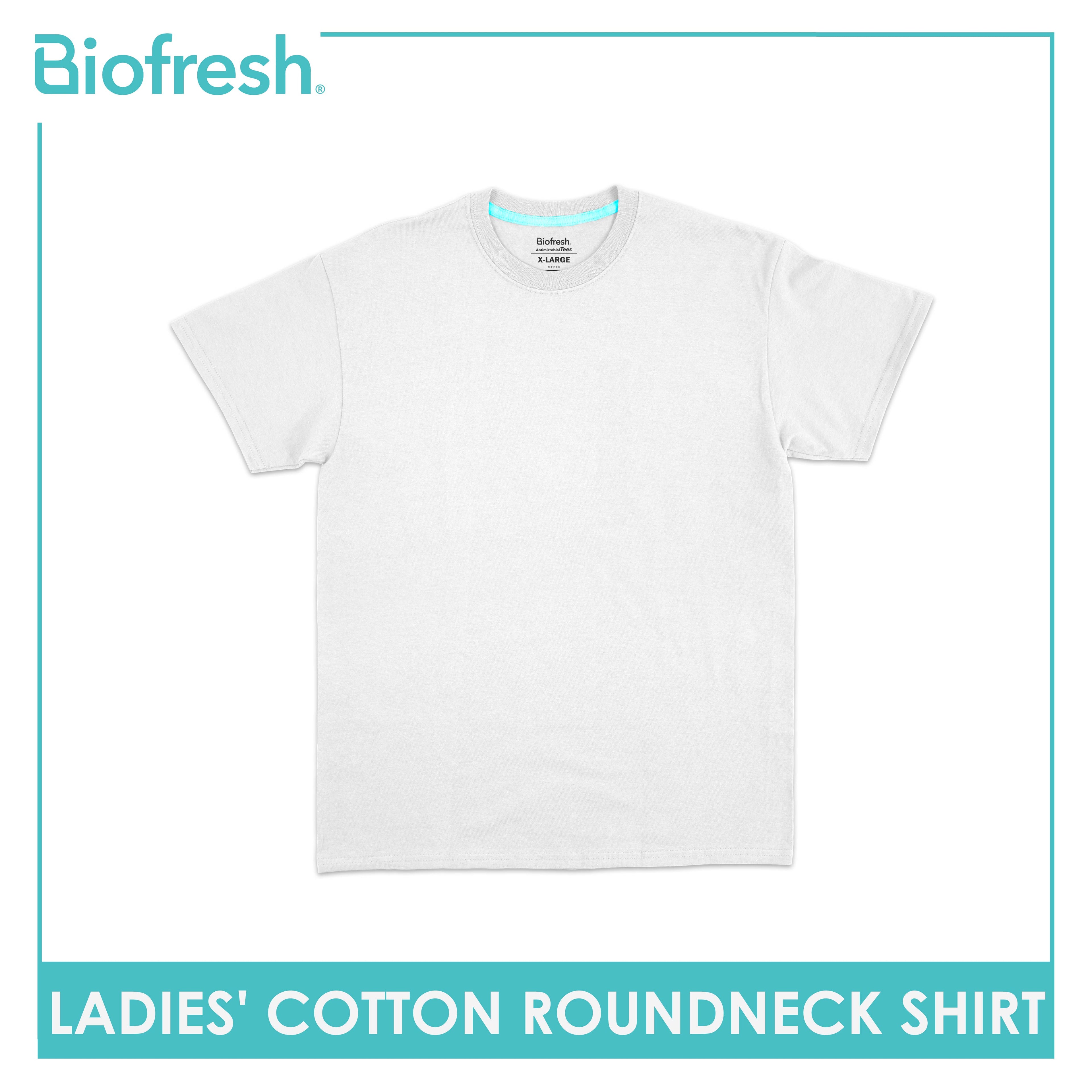Biofresh Ladies' Antimicrobial Cotton Premium Slim Fit Roundneck Shirt 1 piece ULSR2