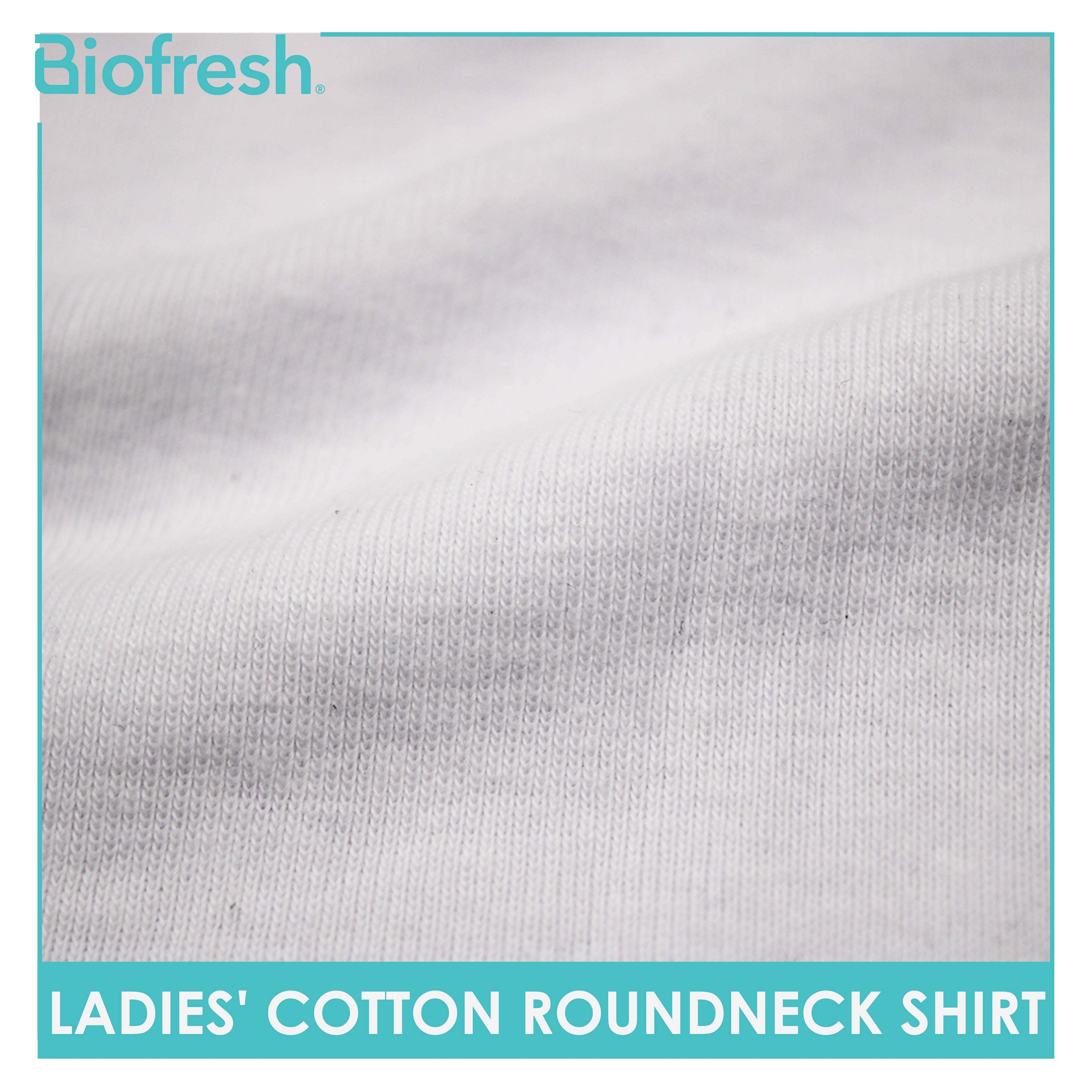 Biofresh Ladies' Antimicrobial Cotton Premium Slim Fit Roundneck Shirt 1 piece ULSR2