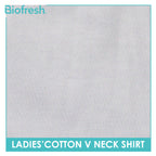 Biofresh Ladies’ Cotton Premium Slim Fit V-Neck Shirt 1 piece ULSV7