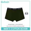 Biofresh Men's Antimicrobial Cotton Boxer Brief 1 piece UMBBFS2