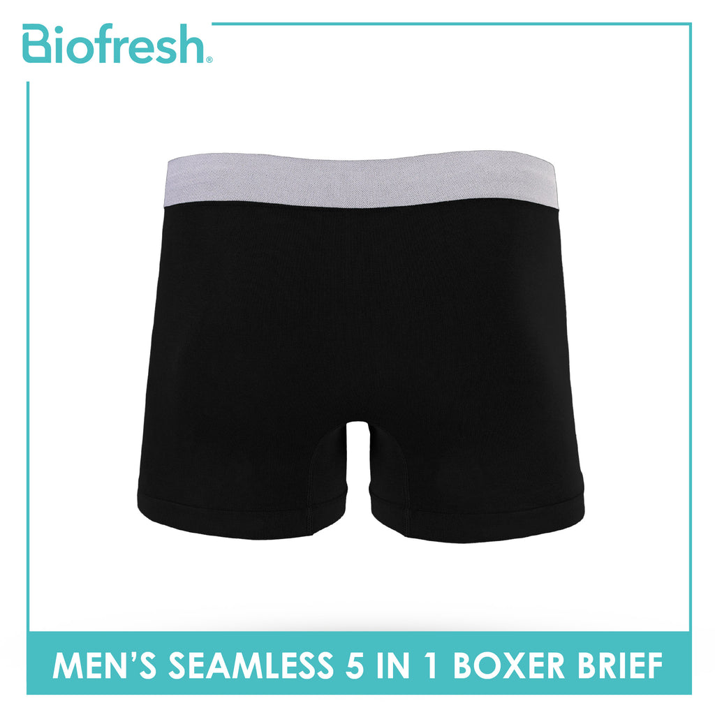 Biofresh Men's Antimicrobial Seamless Boxer Brief 5 pieces in a pack UMBBG11F