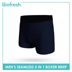 Biofresh Men's Antimicrobial Seamless Boxer Brief 5 pieces in a pack UMBBG11F
