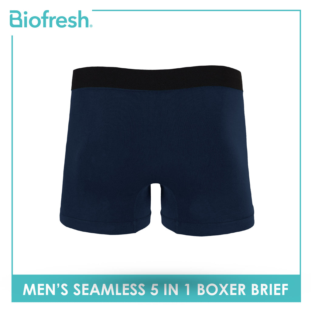 Biofresh Men's Antimicrobial Seamless Boxer Brief 5 pieces in a pack UMBBG11F