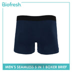 Biofresh Men's Antimicrobial Seamless Boxer Brief 5 pieces in a pack UMBBG11F