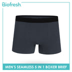 Biofresh Men's Antimicrobial Seamless Boxer Brief 5 pieces in a pack UMBBG11F