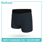 Biofresh Men's Antimicrobial Seamless Boxer Brief 5 pieces in a pack UMBBG11F