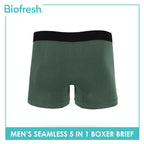 Biofresh Men's Antimicrobial Seamless Boxer Brief 5 pieces in a pack UMBBG11F