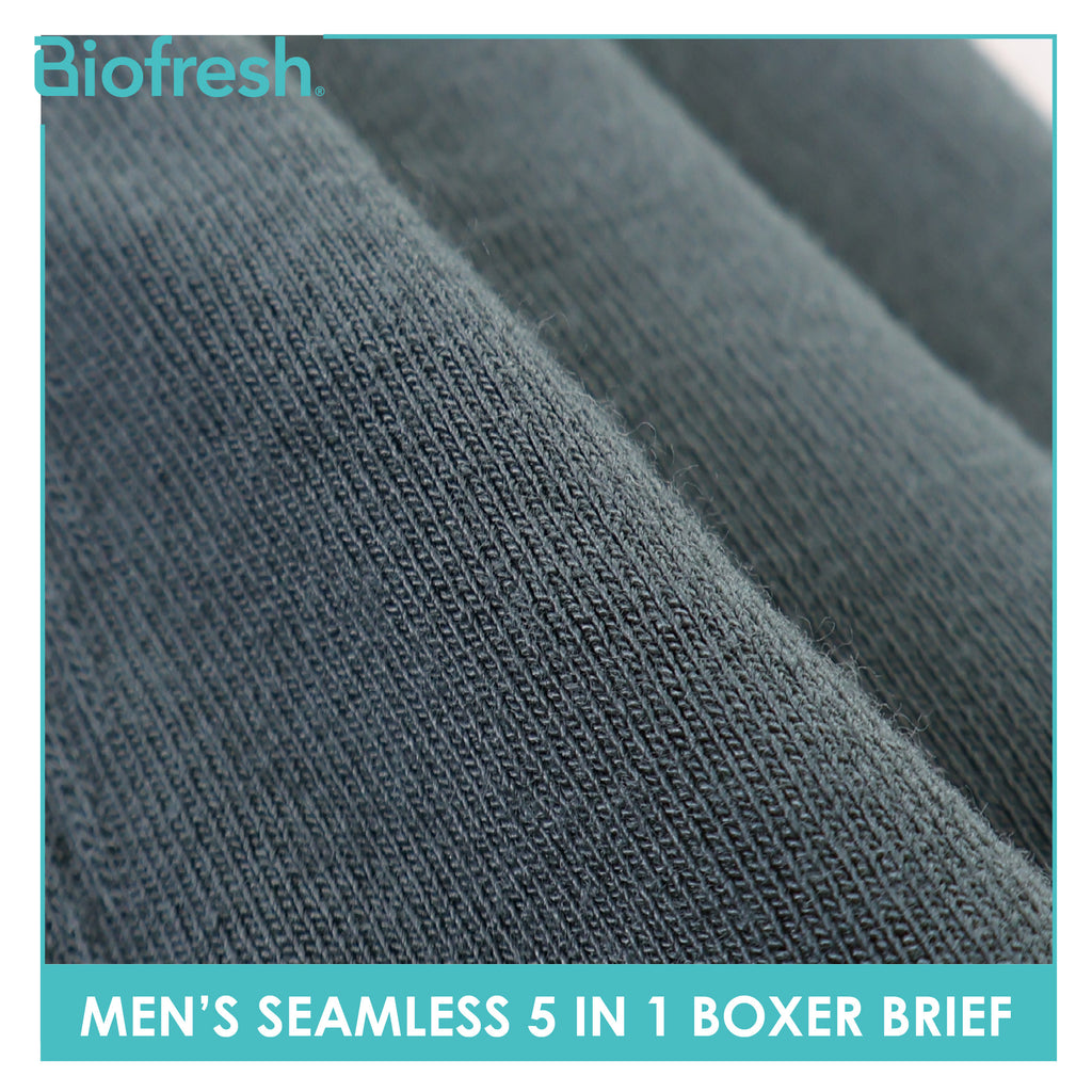Biofresh Men's Antimicrobial Seamless Boxer Brief 5 pieces in a pack UMBBG11F