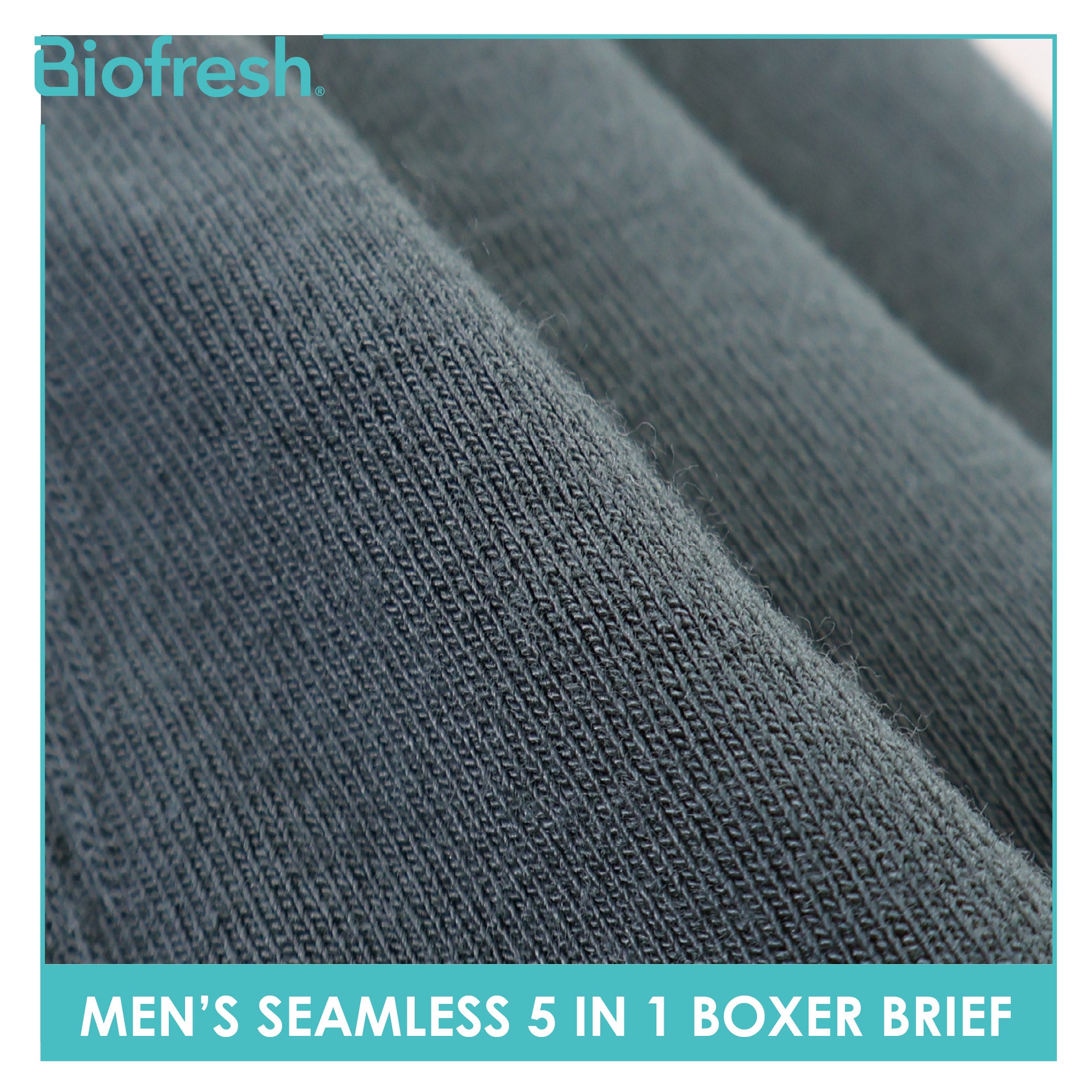 Biofresh Men's Antimicrobial Seamless Boxer Brief 5 pieces in a pack UMBBG11F