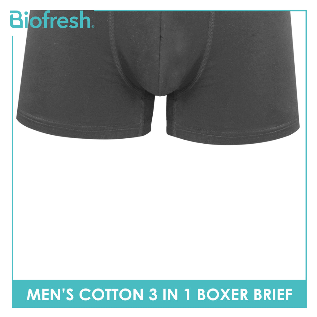Biofresh Men's Antimicrobial Modal Cotton Boxer Brief 3 pieces in a pack UMBBG24