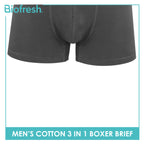 Biofresh Men's Antimicrobial Modal Cotton Boxer Brief 3 pieces in a pack UMBBG24