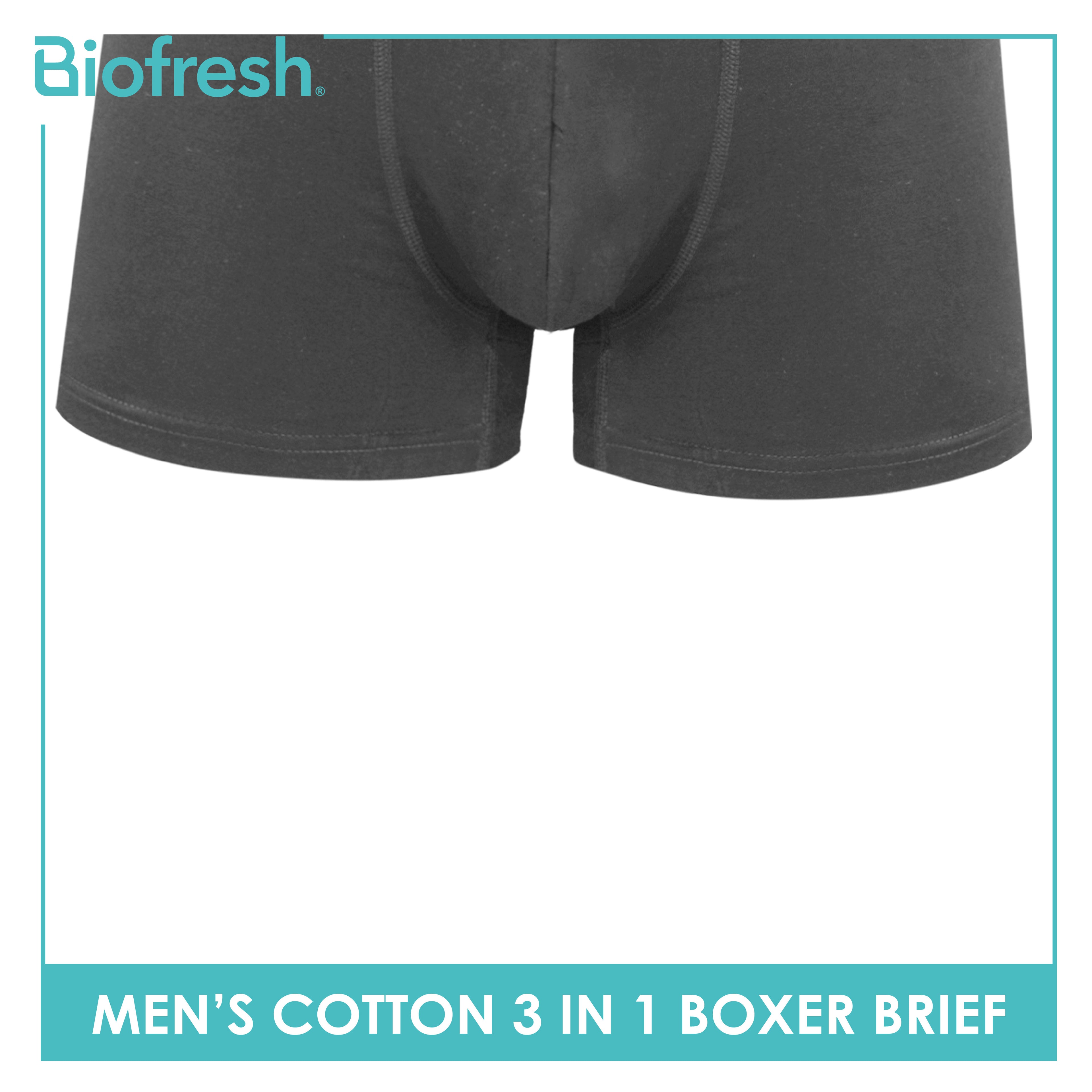 Biofresh Men's Antimicrobial Modal Cotton Boxer Brief 3 pieces in a pack UMBBG24