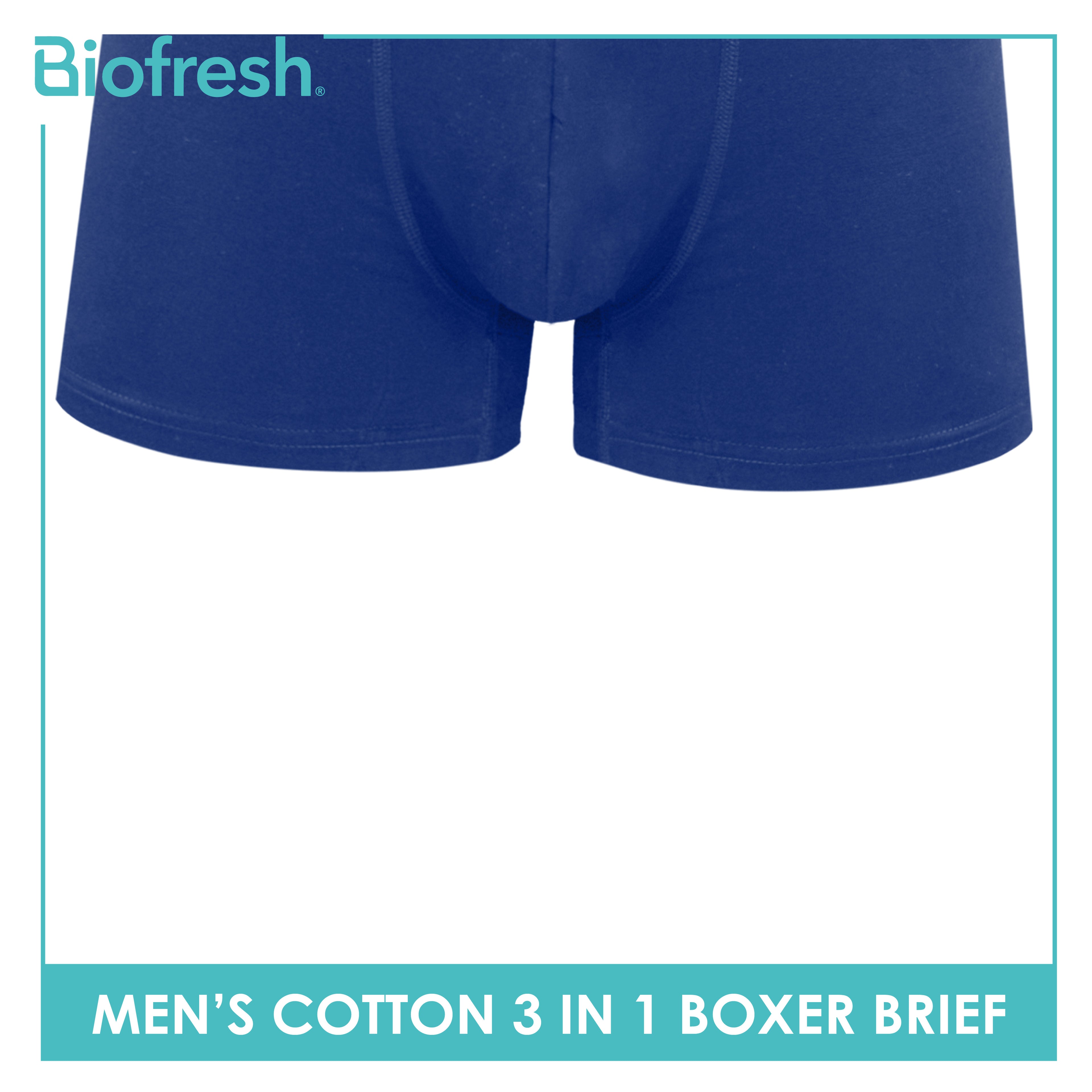 Biofresh Men's Antimicrobial Modal Cotton Boxer Brief 3 pieces in a pack UMBBG24