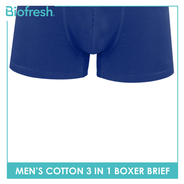 Biofresh Men's Antimicrobial Modal Cotton Boxer Brief 3 pieces in a pack UMBBG24