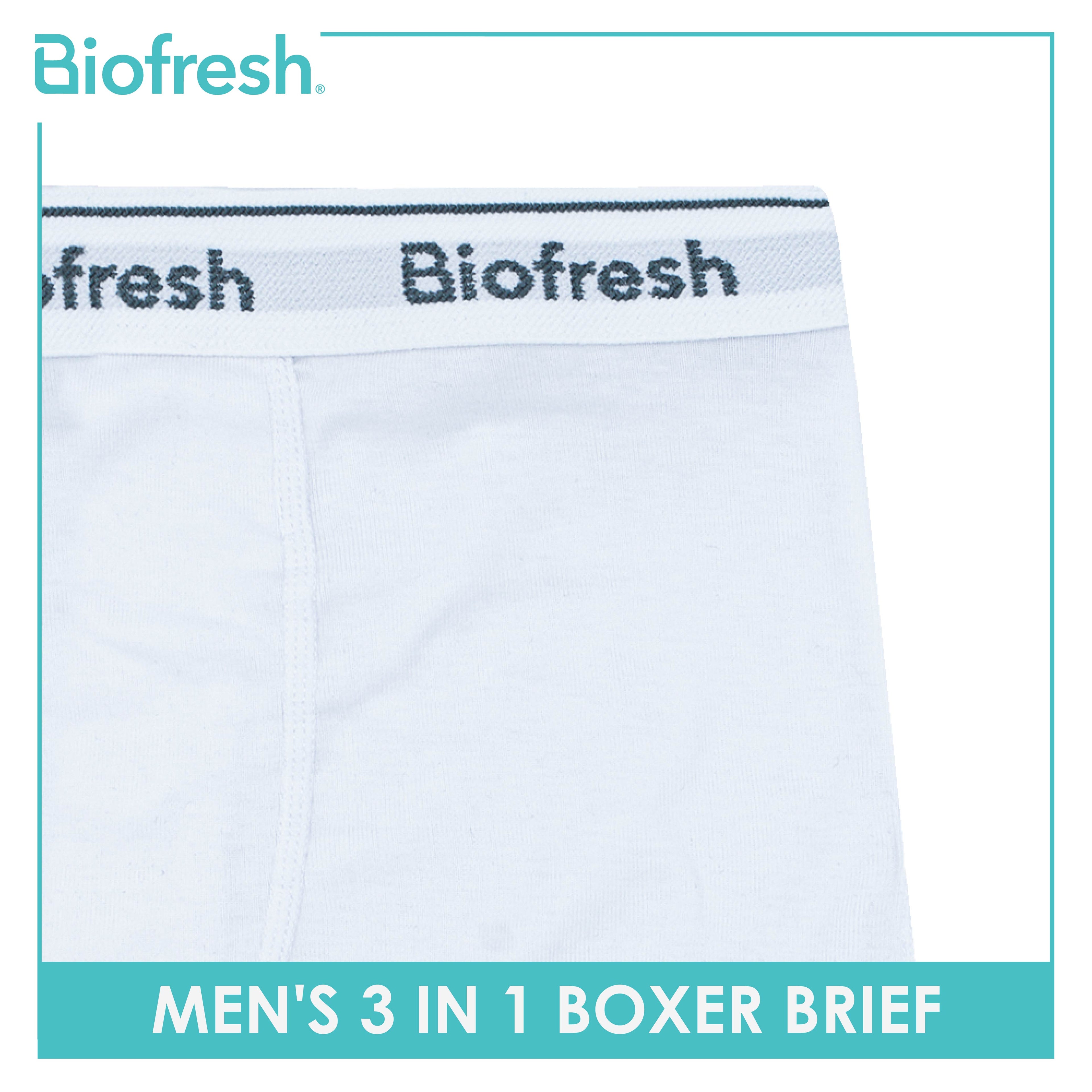 Biofresh Men's Antimicrobial Cotton Boxer Briefs 3 pieces in a pack UMBBG26