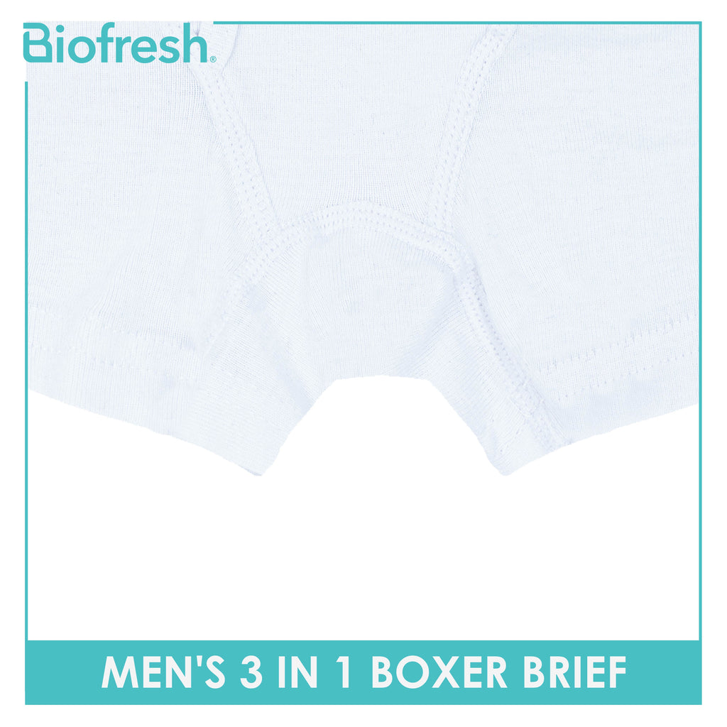 Biofresh Men's Antimicrobial Cotton Boxer Briefs 3 pieces in a pack UMBBG26